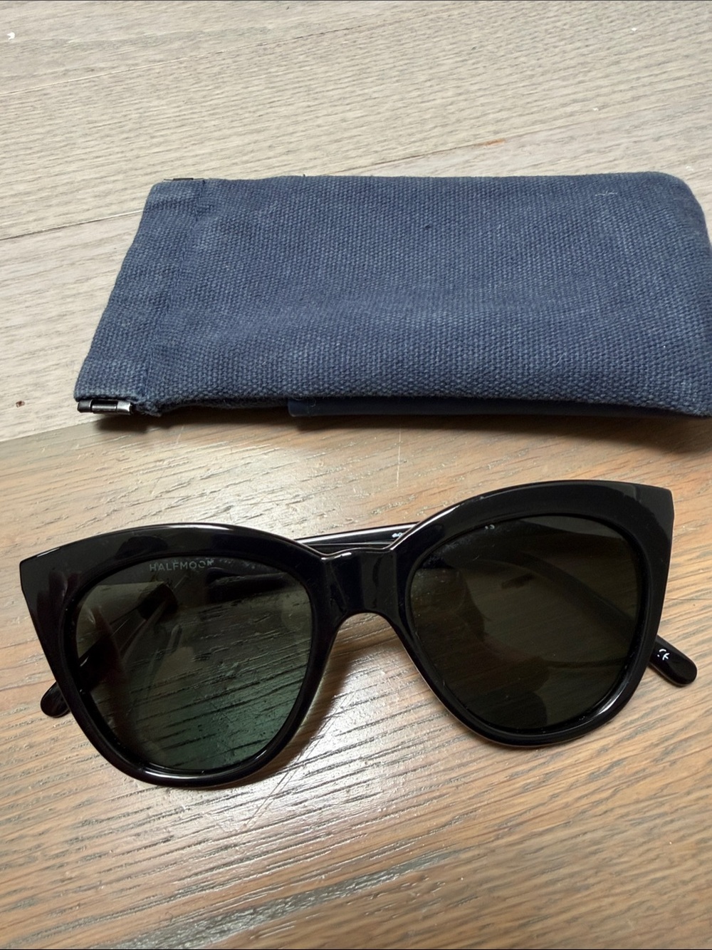 Le Specs Black Cat-Eye Sunglasses